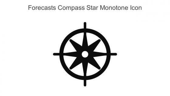 Forecasts Compass Star Monotone Icon In Powerpoint Pptx Png And Editable Eps Format