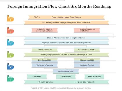 Foreign immigration flow chart six months roadmap