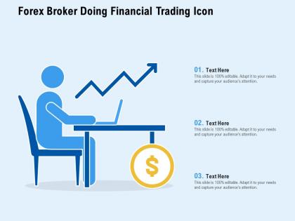 Forex broker doing financial trading icon
