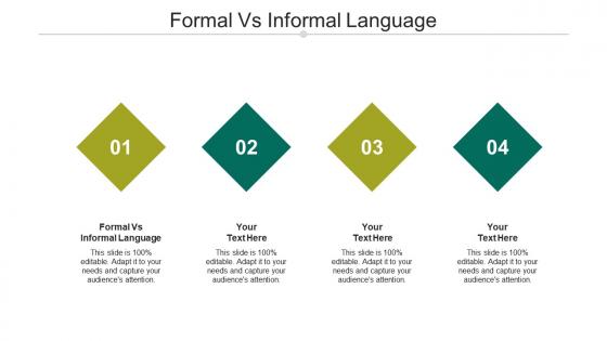 Formal vs informal language ppt powerpoint presentation infographic cpb