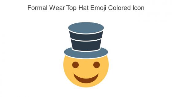 Formal Wear Top Hat Emoji Colored Icon In Powerpoint Pptx Png And Editable Eps Format