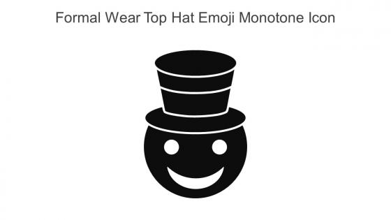 Formal Wear Top Hat Emoji Monotone Icon In Powerpoint Pptx Png And Editable Eps Format