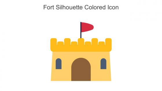 Fort Silhouette Colored Icon In Powerpoint Pptx Png And Editable Eps Format