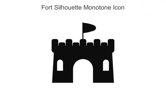 Fort Silhouette Monotone Icon In Powerpoint Pptx Png And Editable Eps Format