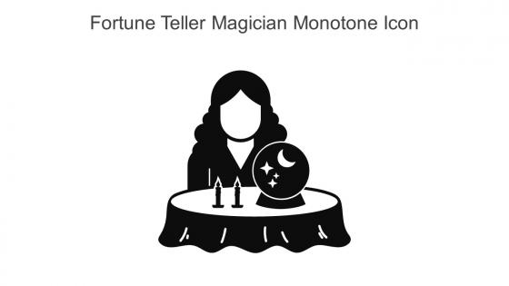 Fortune Teller Magician Monotone Icon In Powerpoint Pptx Png And Editable Eps Format