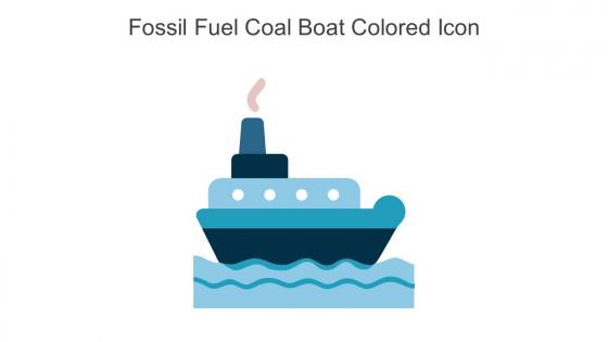 Fossil Fuel Coal Boat Colored Icon In Powerpoint Pptx Png And Editable Eps Format
