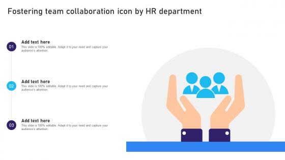 Fostering Team Collaboration Icon By HR Department