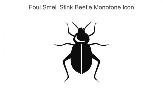 Foul Smell Stink Beetle Monotone Icon In Powerpoint Pptx Png And Editable Eps Format