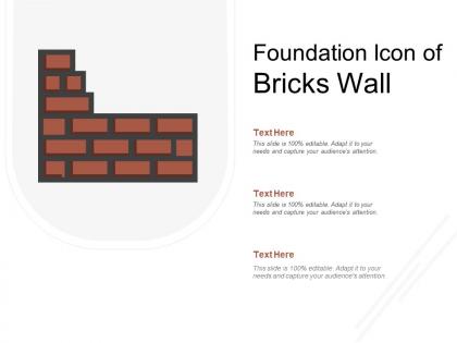 Foundation icon of bricks wall