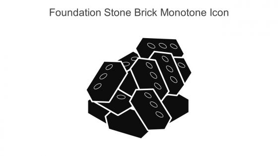 Foundation Stone Brick Monotone Icon In Powerpoint Pptx Png And Editable Eps Format