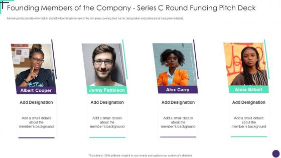 Founding Members Of The Company Series C Round Funding Pitch Deck