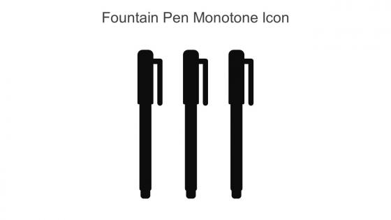 Fountain Pen Monotone Icon in powerpoint pptx png and editable eps format