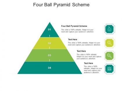 Four ball pyramid scheme ppt powerpoint presentation infographics layout cpb