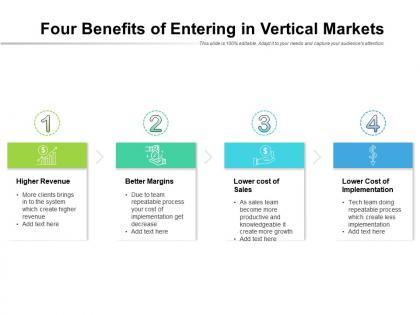 Four benefits of entering in vertical markets