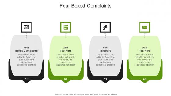 Four Boxed Complaints In Powerpoint And Google Slides Cpb
