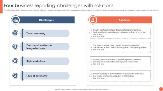 Four Business Reporting Challenges With Solutions