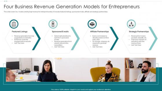 Four Business Revenue Generation Models For Entrepreneurs