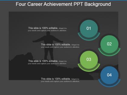 Four career achievement ppt background