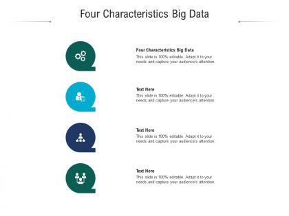 Four characteristics big data ppt powerpoint presentation file deck cpb