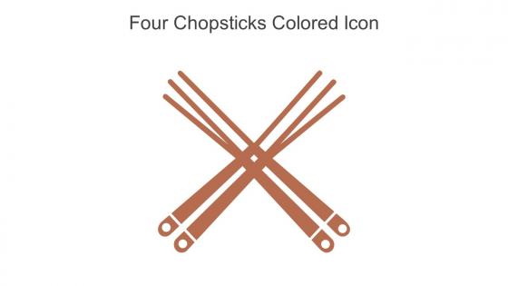 Four Chopsticks Colored Icon In Powerpoint Pptx Png And Editable Eps Format