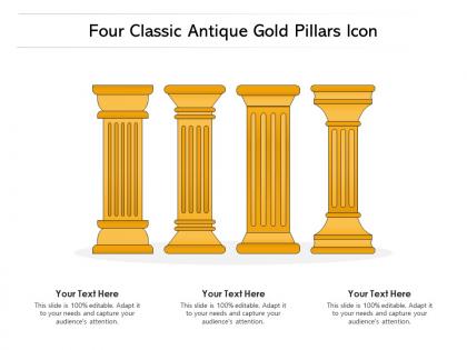 Four classic antique gold pillars icon