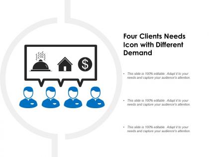 Four clients needs icon with different demand