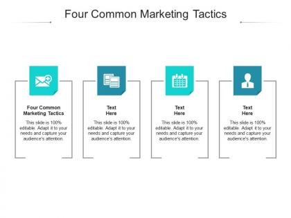 Four common marketing tactics ppt powerpoint presentation icon layouts cpb