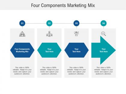 Four components marketing mix ppt powerpoint presentation pictures inspiration cpb