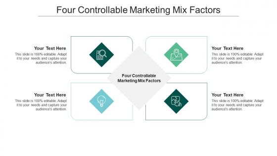 Four controllable marketing mix factors ppt powerpoint presentation design templates cpb