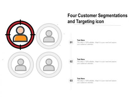 Four customer segmentations and targeting icon