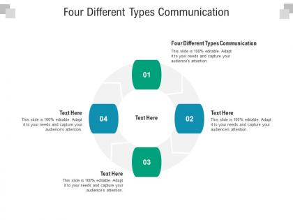 Four different types communication ppt powerpoint presentation show background cpb