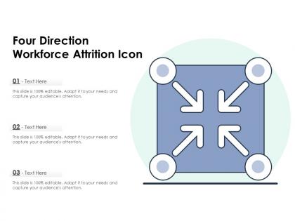 Four direction workforce attrition icon