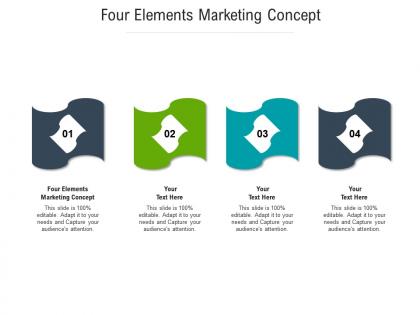 Four elements marketing concept ppt powerpoint presentation portfolio graphics download cpb