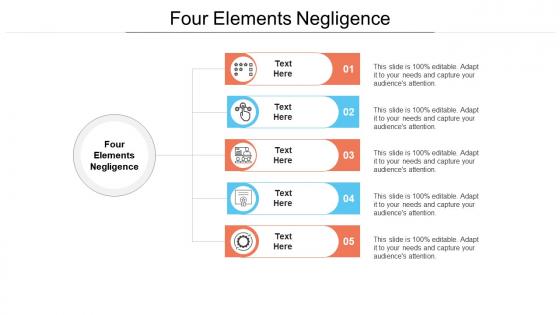 Four elements negligence ppt powerpoint presentation show vector cpb