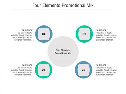 Four elements promotional mix ppt powerpoint presentation icon background images cpb