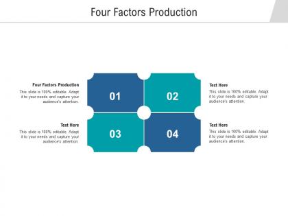 Four factors production ppt powerpoint presentation summary topics cpb