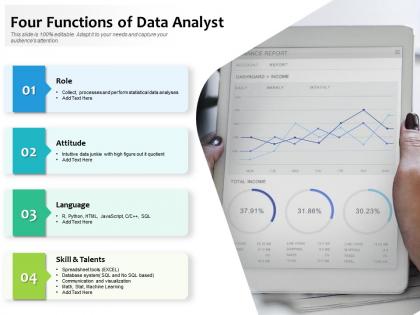 Four functions of data analyst
