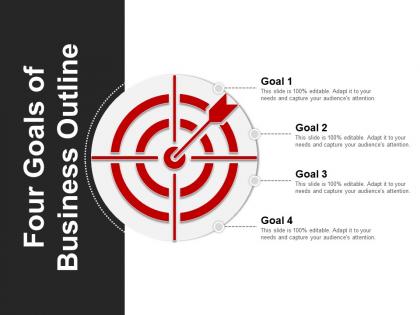 Four goals of business outline ppt background