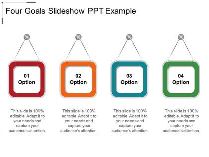 Four goals slideshow ppt example
