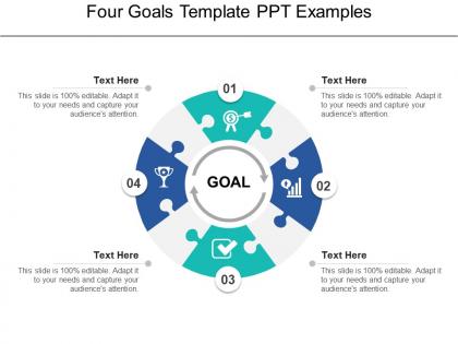 Four goals template ppt examples