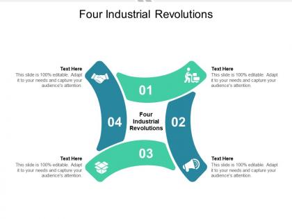 Four industrial revolutions ppt powerpoint presentation gallery design ideas cpb