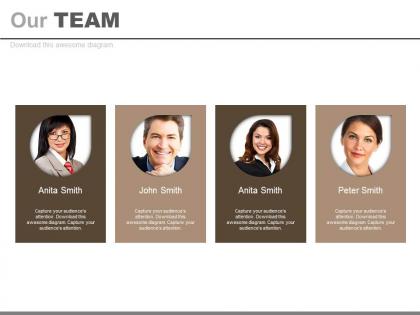 Four introduction tags for business team powerpoint slides