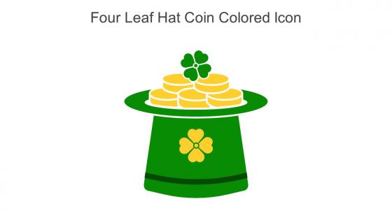 Four Leaf Hat Coin Colored Icon In Powerpoint Pptx Png And Editable Eps Format