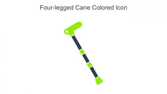 Four Legged Cane Colored Icon In Powerpoint Pptx Png And Editable Eps Format