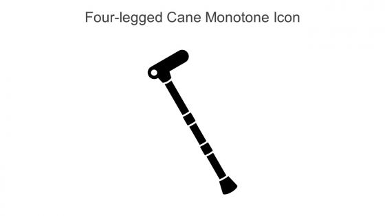 Four Legged Cane Monotone Icon In Powerpoint Pptx Png And Editable Eps Format