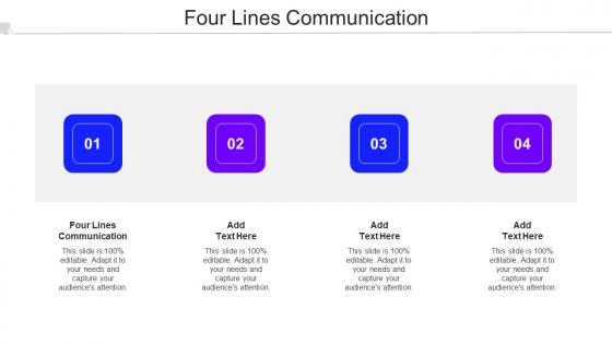 Four Lines Communication Ppt Powerpoint Presentation Slides Shapes Cpb