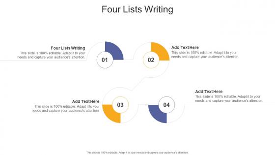 Four Lists Writing In Powerpoint And Google Slides Cpb