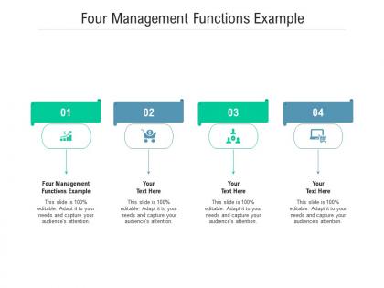 Four management functions example ppt powerpoint presentation gallery inspiration cpb