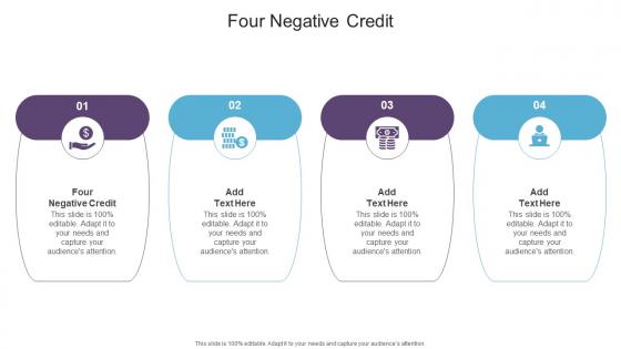 Four Negative Credit In Powerpoint And Google Slides Cpb