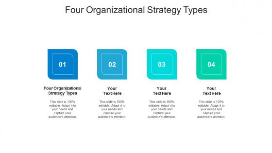 Four organizational strategy types ppt powerpoint presentation summary layout ideas cpb